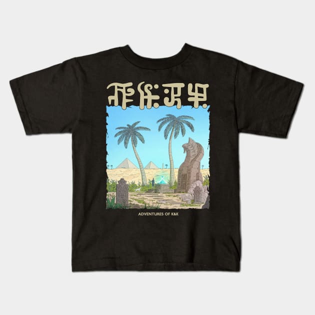 Snake Pharaoh Tindus Kids T-Shirt by Sotuland